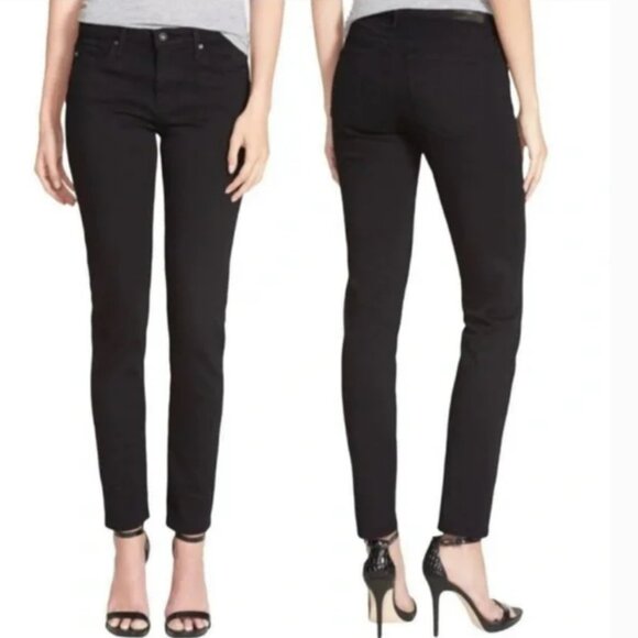 Adriano Goldschmied The Stilt Cigarette Leg Jeans in Black Size 27R - Picture 1 of 9